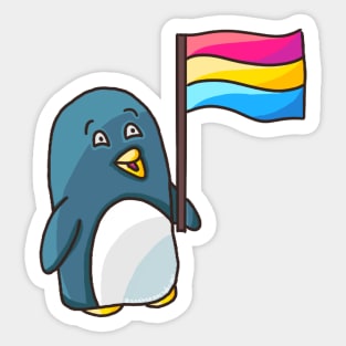 Pan Pride Flag Penguin Sticker